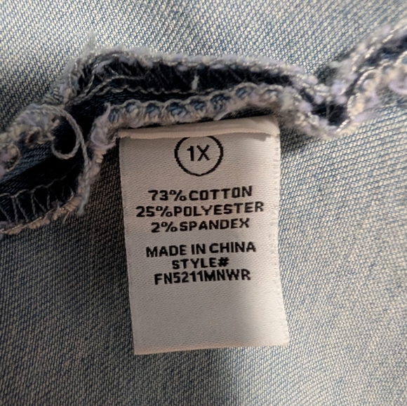 Fashion Nova Raven Stretch Denim Mini Dress - Light Wash Size 1X(14/16) (NWOT) - Picture 7 of 10